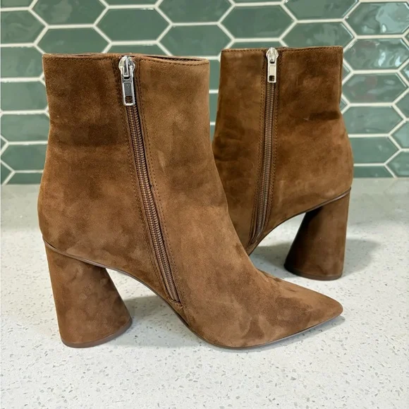 Brown Suede Ankle Boots - Picture 2 of 5